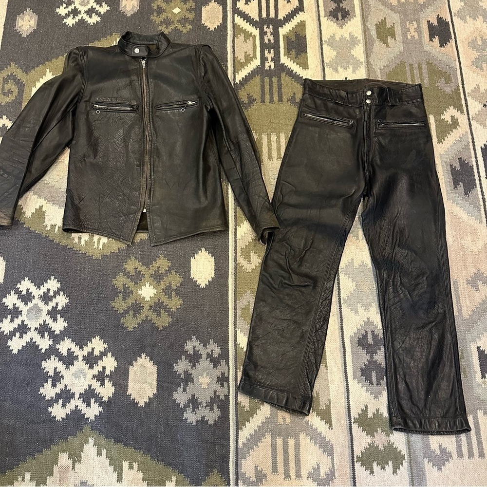 Vtg Northeaster Flying Togs Beck Women’s Jacket and Pants Genuine Horsehide READ
